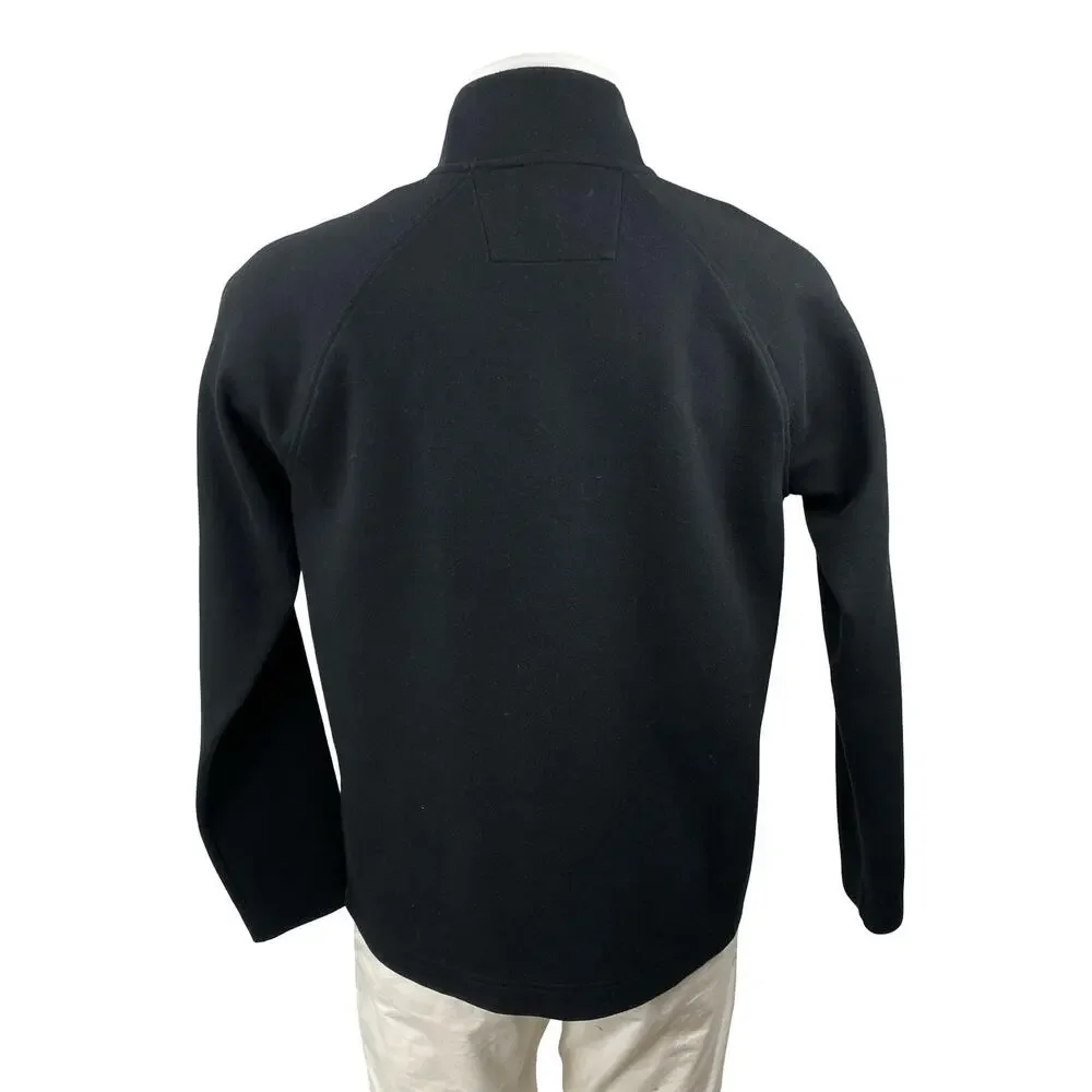 Banana Republic Men's Black Long Sleeve Full Zip Sweater Sweatshirt Top Size L